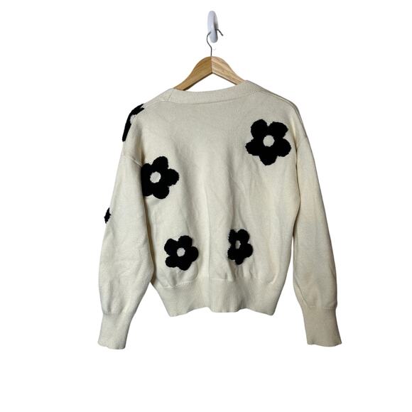 Cider Chunky Slouchy 3D Floral Button Down Cardigan Size XL Y2K - Picture 2 of 8